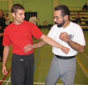 Bob Orlando on the right, about to punch one of my students.