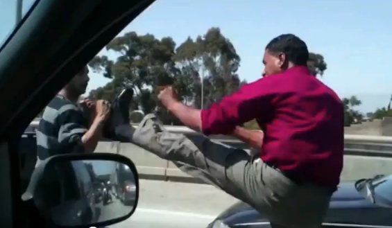 Road Rage Fight on the Los Angeles Freeway